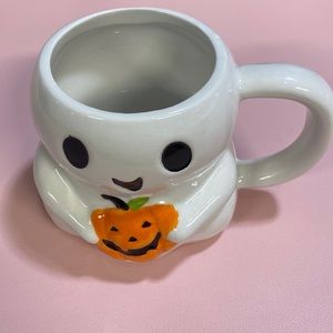 Pumpkin ghost mug